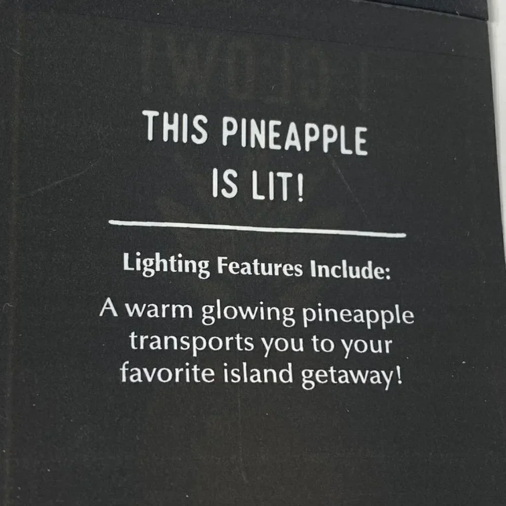Bath & Body Works Gold Pineapple Fiber Optic Glow Wallflower Night Light Plug